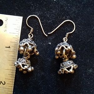 Silver earrings from India